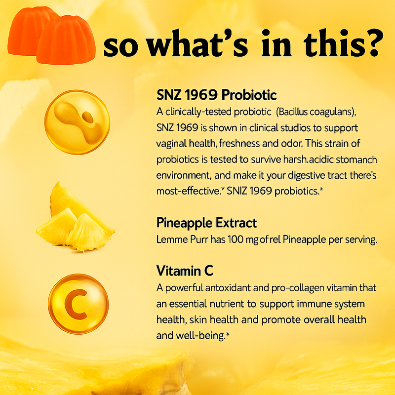 Lumèra Premium Feminine Balance Gummies – Hawaiian Pineapple