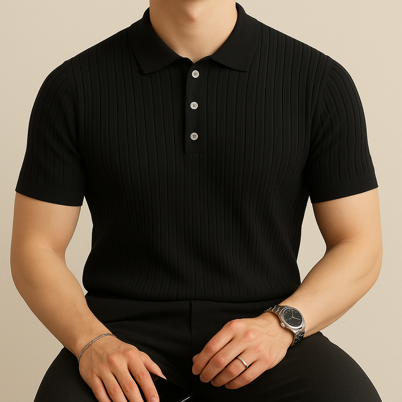 Elastic Casual Polo T-Shirt for Men