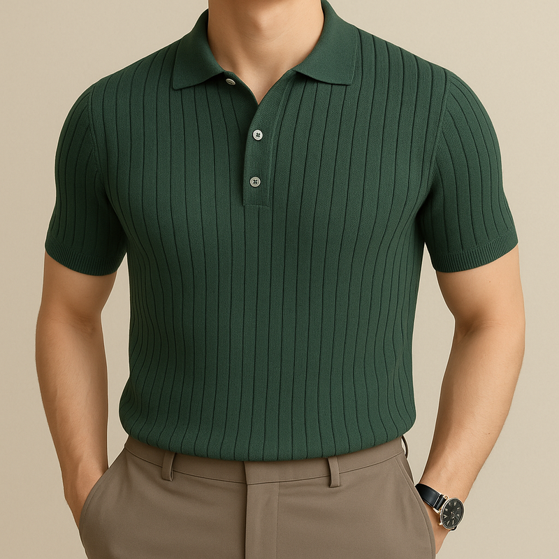 Elastic Casual Polo T-Shirt for Men