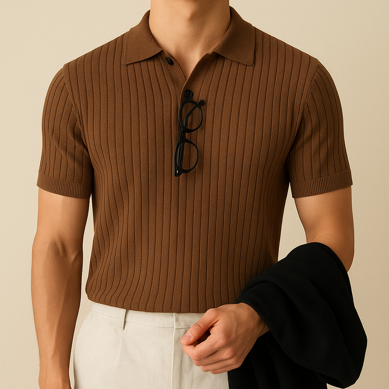 Elastic Casual Polo T-Shirt for Men