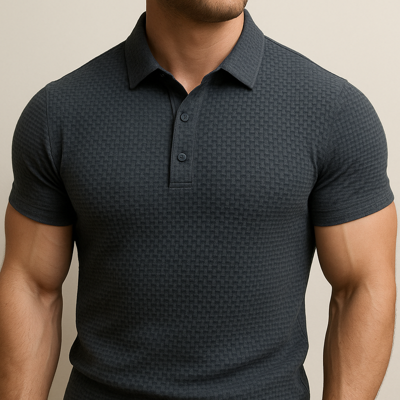 Men Lop-up Hollow Short-sleeved Polo