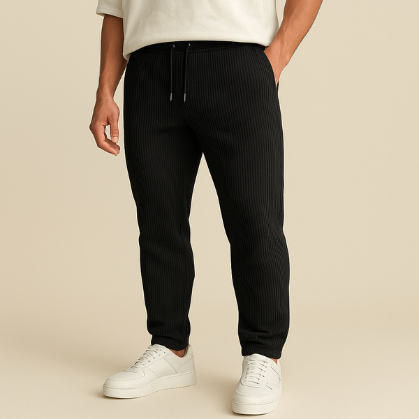 Ribbed Tube Leg Trousers