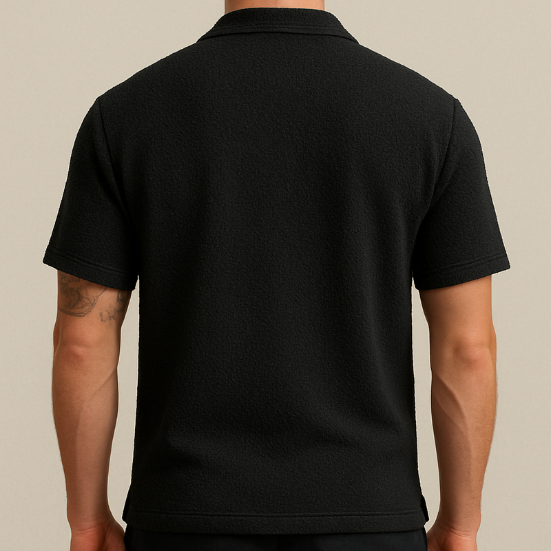 Loose Fit Solid Button-Up Shirt