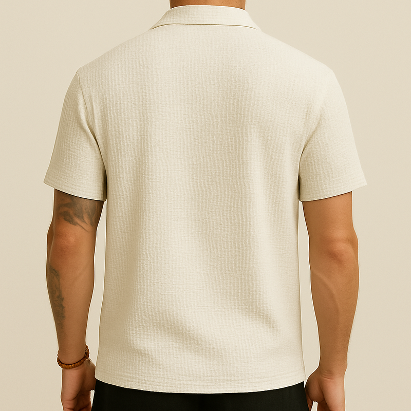 Loose Fit Solid Button-Up Shirt