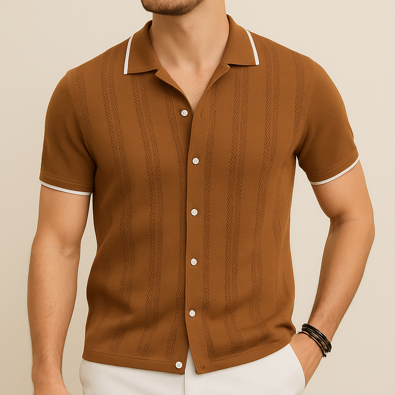 Men’s Casual Breathable Knit Shirt