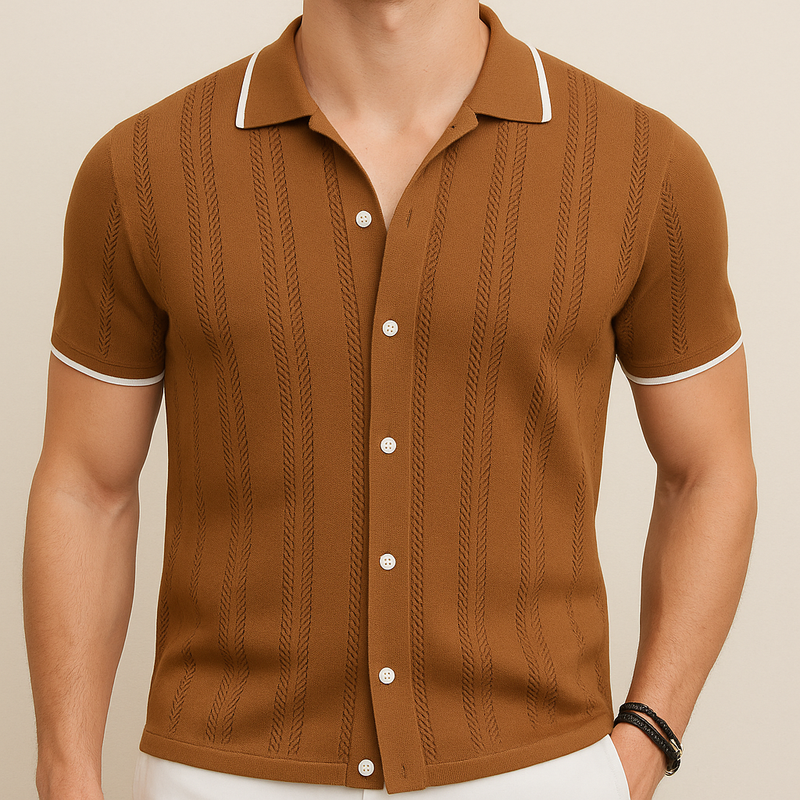 Men’s Casual Breathable Knit Shirt