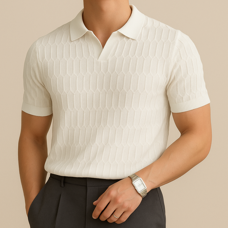 Luxury knitted polo shirt