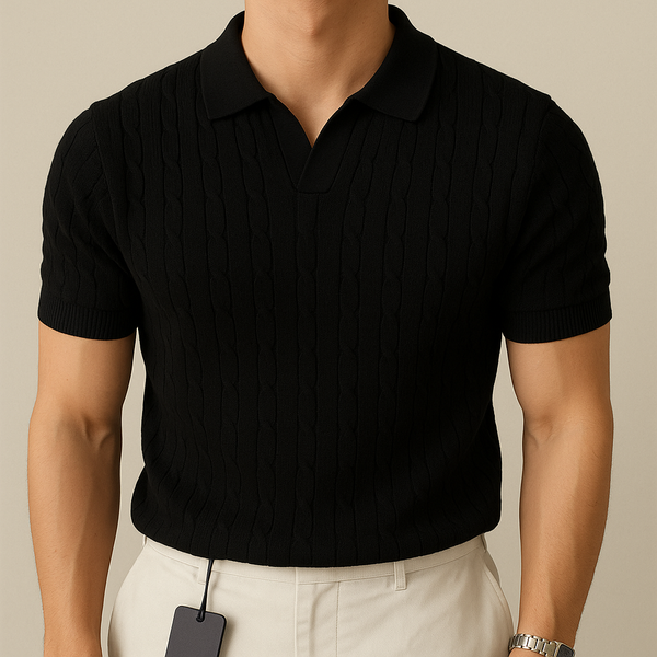 Luxury knitted polo shirt