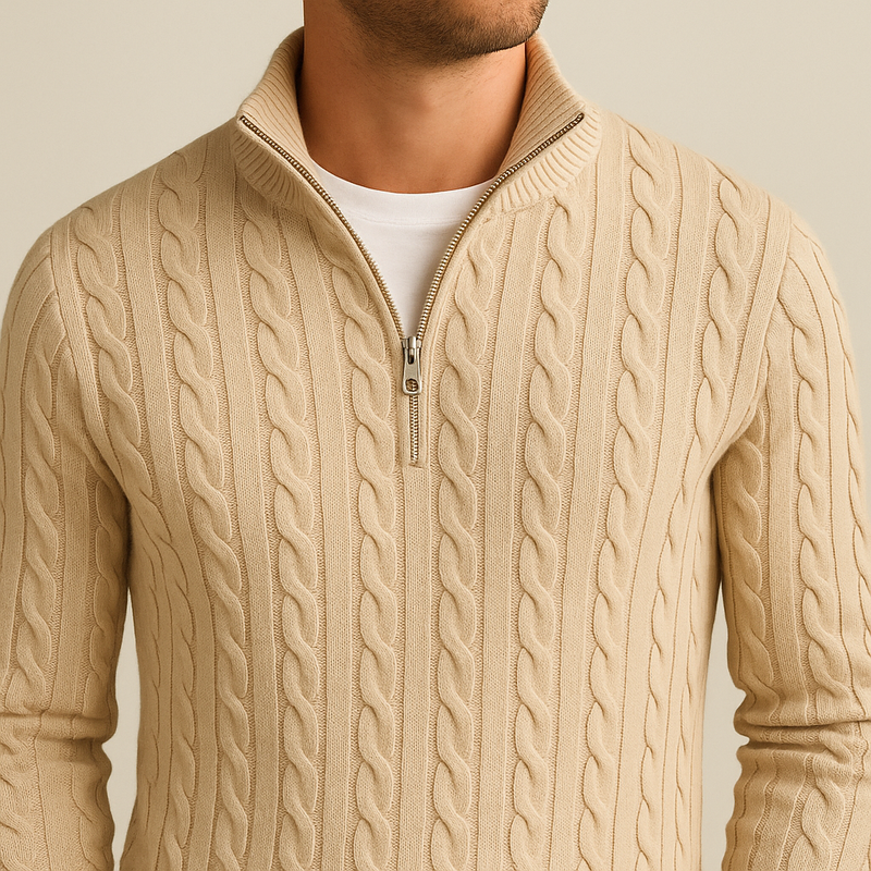 MARCIVO ZIP TURTLENECK