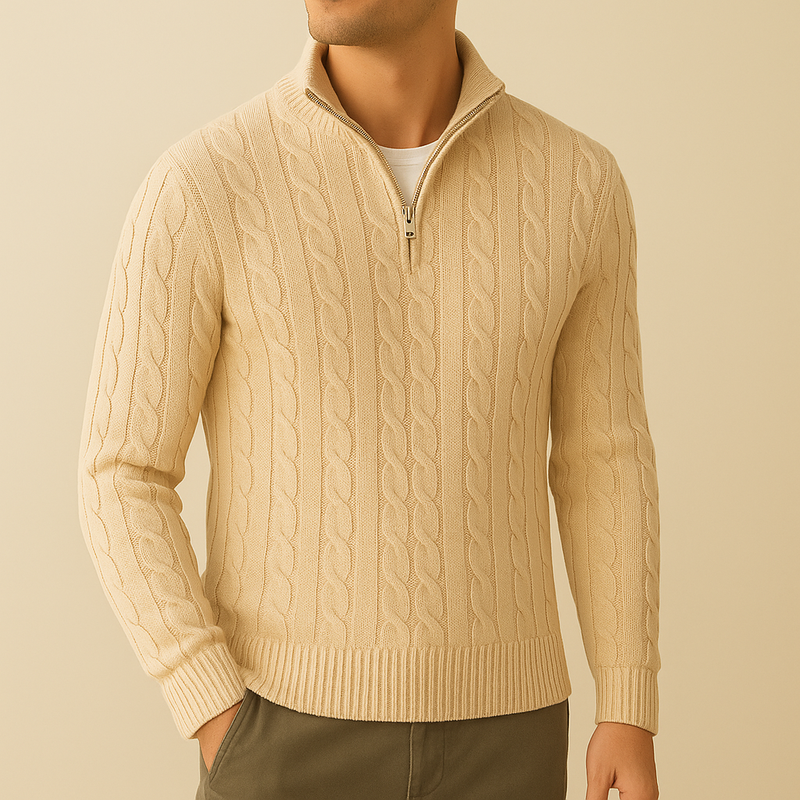 MARCIVO ZIP TURTLENECK