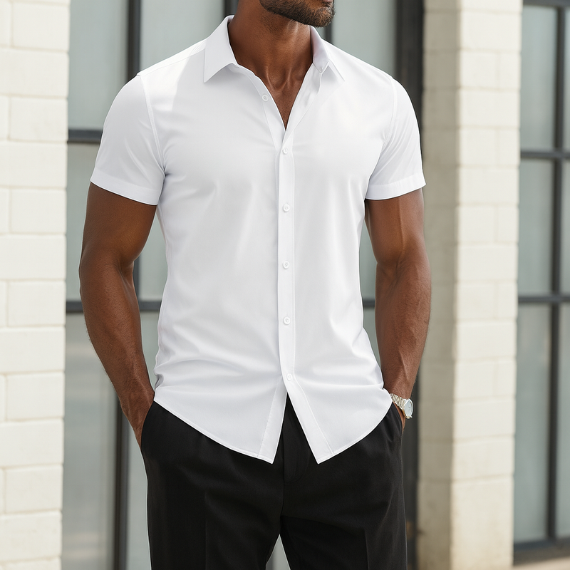 Tailored Fit Stretchy Dress Shirt