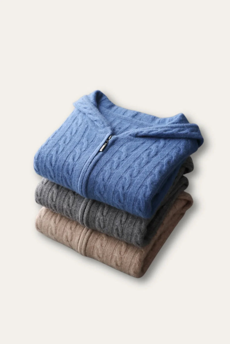 MARCIVO Skylar - Cozy Knit Hoodie Sweater for Men