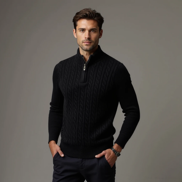 Aspen Cashmere Half-Zip Pullover