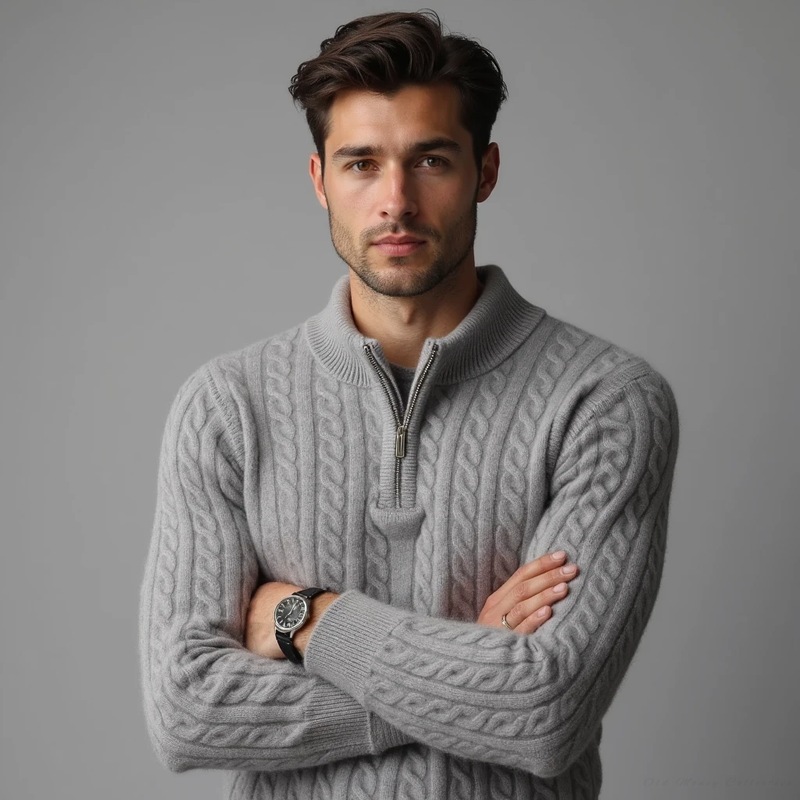Aspen Cashmere Half-Zip Pullover
