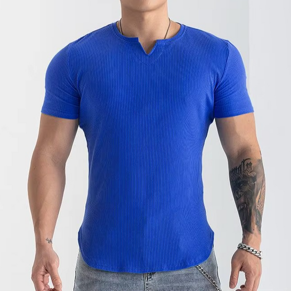 Men's Slim Fit V-Neck Sports T-Shirt