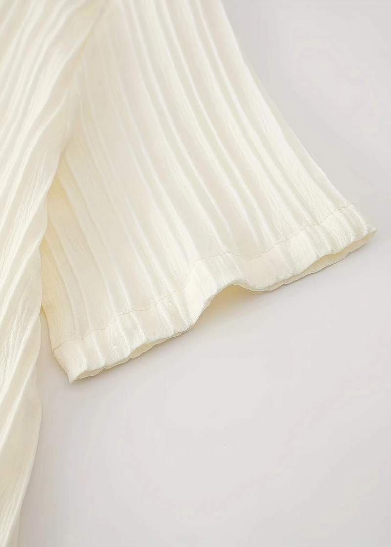 Men’s Summer White Striped Two-Piece Set