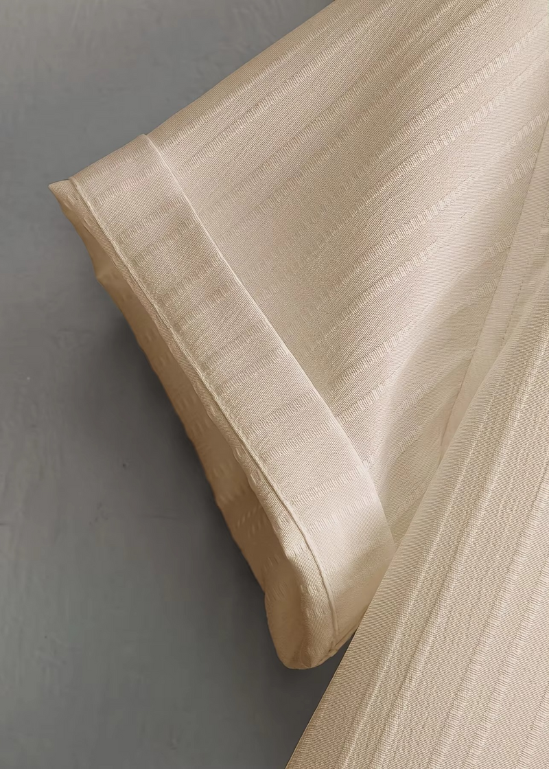 Men’s Summer White Striped Two-Piece Set