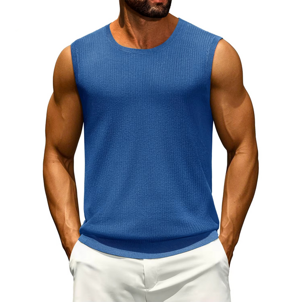 Men's Ribbed Knit Casual Tank Top