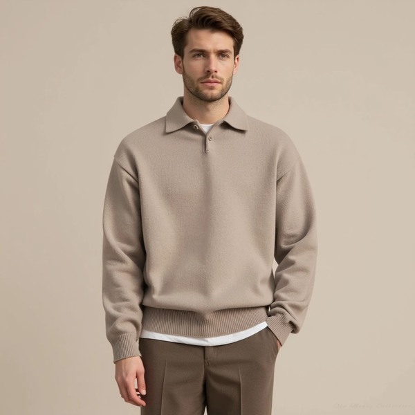 The Cortina Wool Button Half-Zip Sweater