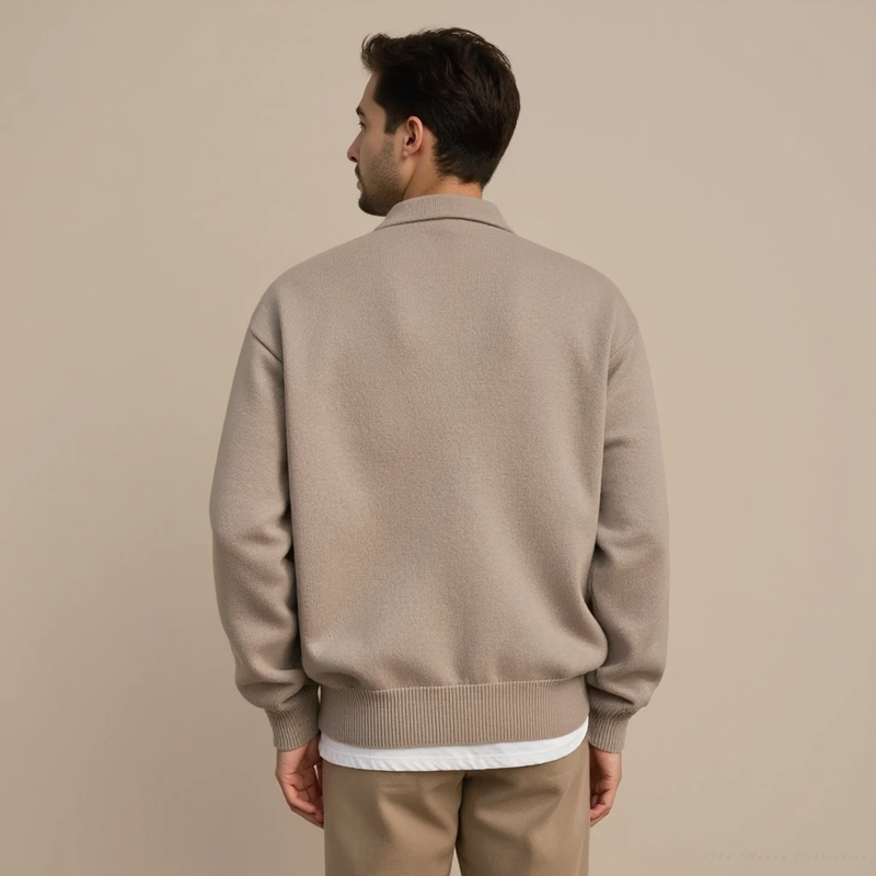 The Cortina Wool Button Half-Zip Sweater